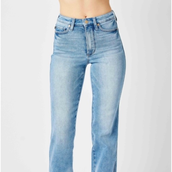 Judy Blue High Waist Tummy Control Straight Jeans - Picture 1 of 3